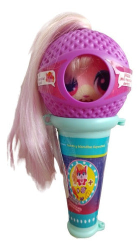 Hamstars Microphone Doll Glam Blonde and Pink Hamster 0
