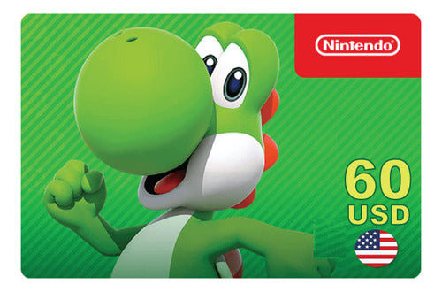 Nintendo Eshop Gift Card Switch 3ds Wii Tienda Usa Código 60 0