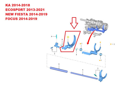 Garfo Primeira E Segunda Marcha Cambio Ib5 Focus 2000-2019 7
