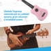 Newvision Soprano Ukulele Made of Wood + Case + Strings + Pick + Colors 6