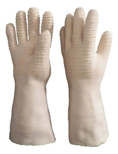 Rough Textured 35 cm Latex Gloves - BIL-VEX 0