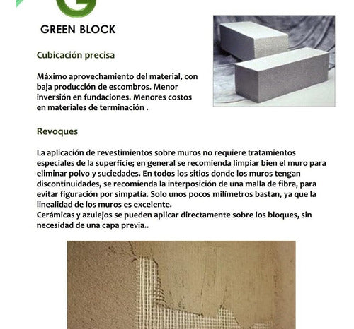 Green Block Cellular Concrete Block 10x25x50 7