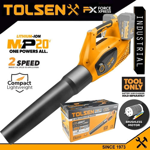 Soplador Inalámbrico Batería  Industrial Tolsen 87340 Fx-pro 1