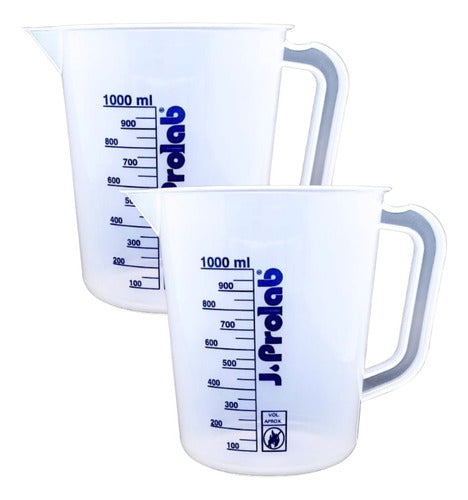 Jarra Polipropileno Graduada C/ Alça 1000ml - 2 Peças Oferta 0