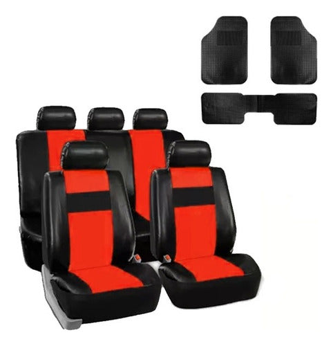 Max Tuning Cuerina Seat Cover Set for Ford Focus Ka and Others + 3-Piece Mat Set 3