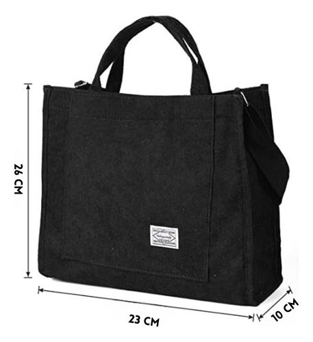 Set of 2 Small Women's Handbags Crossbody Shoulder Bag in Soft Corduroy Fabric 33