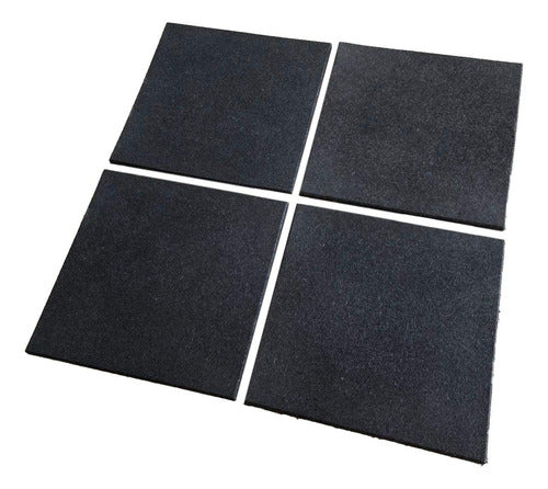 Kit 8 Placas Piso Borracha Academia 50x50cm 11mm/15mm Preto 1