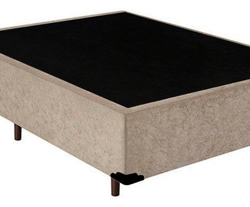 Base Cama Box Viúva Suede Bege - 128x188x39 2