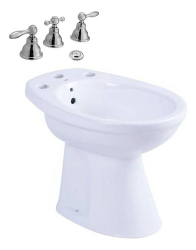 Roca Capea Italian Bidet Combo with Hydros Bidet Faucet 2