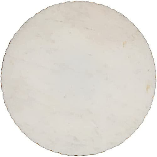 Mud Pie 41140011 Marble Lazy Susan White, 16  Dia 2