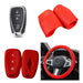 NL Cubre Volante + Funda Llave Silicona Chevrolet Cruze - Rojo 0