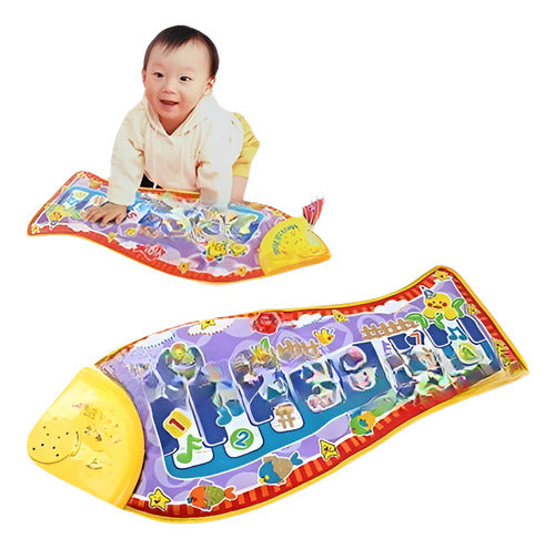 Musical Fish Animal Touch Mat Kick Fun Piano J 0