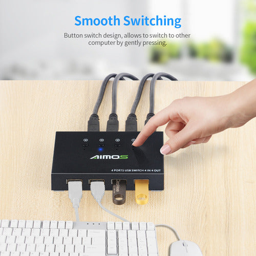 Switcher Am-404k. Impressora Usb Aimos Share. Hdd 1