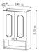 Laquered Bathroom Cabinet Amube 2 Doors Bottom Shelf 70x45 2
