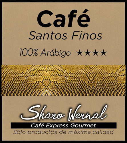 Sharo Wernal Granos Café Santos Finos Arábigo Express 1 Kg 3