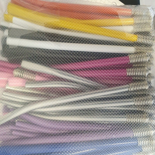 10 Metal Spring Colorful Straws with Choice 2