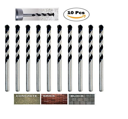 Max-Craft 1/8 Inch 10Pcs Masonry Drill Bit Set 0