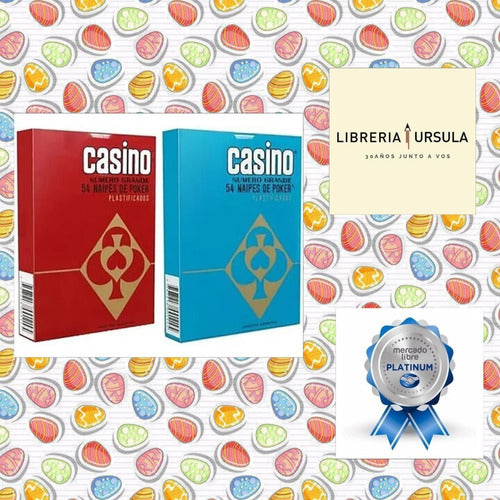 Plastic-Coated Poker Cards x54 Casino (x2 Units) 1