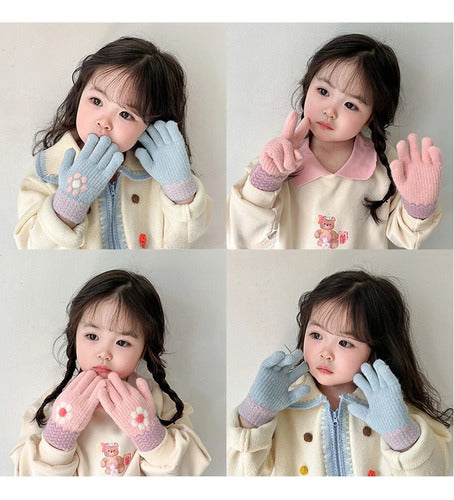 Fancy House Winter Gloves for Kids - Super Soft Flower Print 4