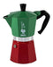 Italian Bialetti Moka Express Tricolor 6-Cup Coffee Maker 0