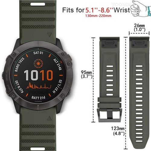 Malla Verde Garmin Fenix 6x Pro/sapphire 26mm 3