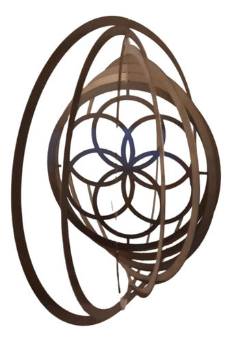 Wind Spinner/movile De Viento De Acero Inox Mandala 12cm 0