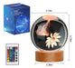 Large 3D Crystal Galaxy Ball with LED Base - Butterfly 3