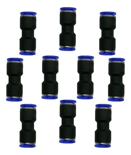 ADM Straight Union Pneumatic Connector 12mm x 12mm - Pack of 10 0