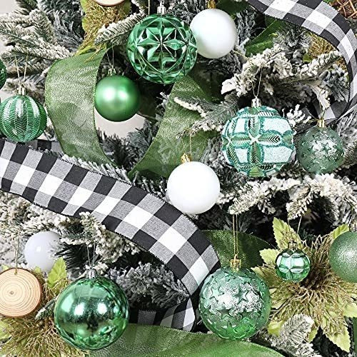 Adornos De Navidad Set De Bolas Verdes/blancas (pack De 87) 4