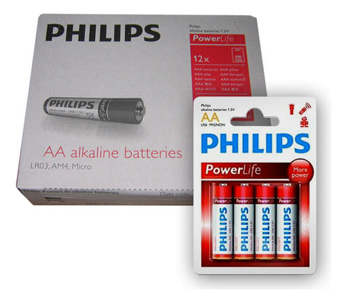 Pack De 12 Blister De Pilas Alcalinas Philips Aa X 4 Unidade 0