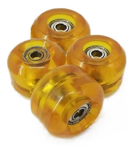 Ankah Ruedas Skate Repuesto 48 Mm Pack X4 Silicona Transparente 0