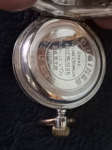 Reloj Antiguo Longines De Bolsillo, Plata Y Oro . Leer Todo 3