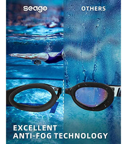 Seago 2 Pack Swim Goggles For Men Women Anti Fog 2