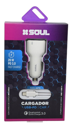 Soul Car Charger Fast Charge USB + PD + Micro USB Cable 7