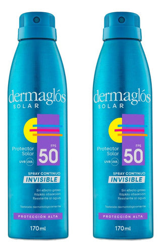 Dermaglós Solar Protector Combo Fps 50 Invisible Spray 1