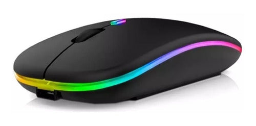 UNA GANGA Mouse Ultra Delgado Slim Con Batería Recargable Inalámbrico 0