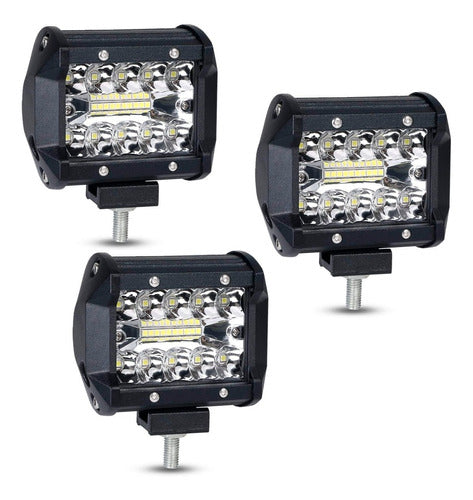 Kit 3 LED Bar Lights 20 Lights Auxiliary Light Accessory Truck 0