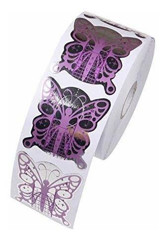 Etiquetas Guia Para Extension De Uñas X500u Mariposa Purpura 3