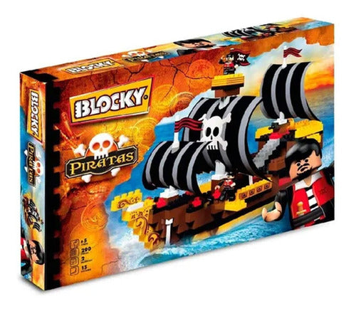 Blocky Pirate Ship Building Blocks 290 Pieces 1