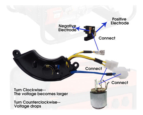 Walfront Automatic Voltage Regulator Arc Shape AVR Adjustable 1