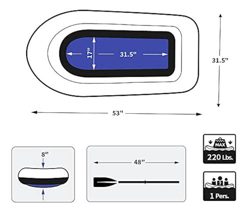 PLKO Inflatable Boat, Swimming Pool and Lake 1