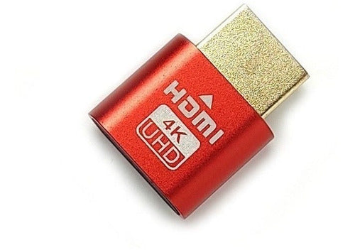 Red HDMI Dummy Plug Riser Mining Display Emulator 1