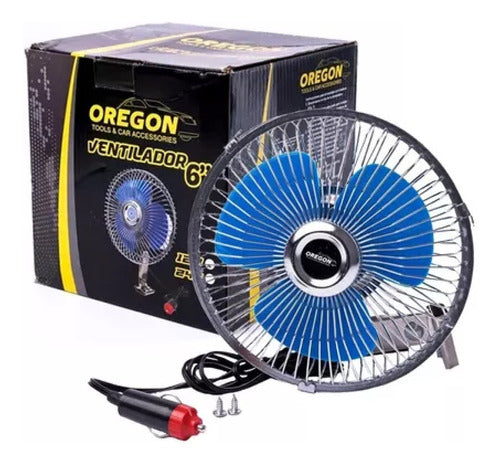 Metallic 6'' 12V Universal Fan Oregon Reinforced for Vehicles 0