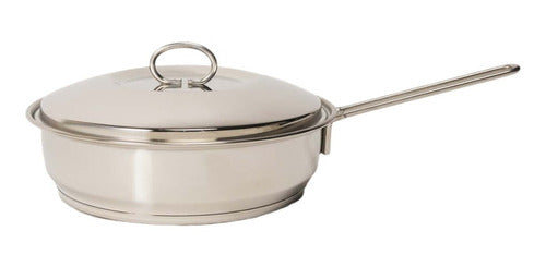 Golden Art Stainless Steel Skillet 18/10 24 cm Triple Bottom with Lid 2