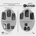 Keyfad Volkswagen Gol Trend, Fox, Suran Carcass + 3 Buttons Key LED Solid HU66 3