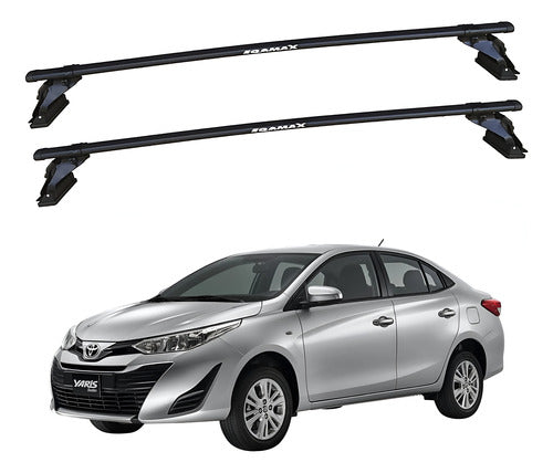 Barras De Techo Eqmax Acero Toyota Yaris Hatch 2021+ Negro 0