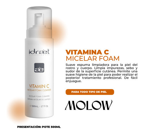 Idraet Micellar Cleansing Foam Vitamin C 500ml 1