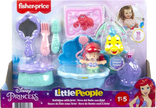 Little People - Hora Del Baño Con Ariel - 10 Piezas Original 1