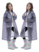 Borogo Reusable Hooded Rain Ponchos for Kids - 2 Pack Gray 0