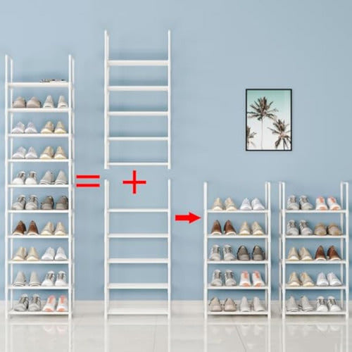 Sokosen 5-tier Small Shoe Rack, Metal Stackable 5